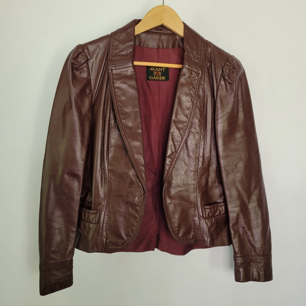 Vintage Avant Garde Leather Jacket sz 10